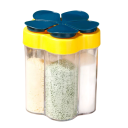 Boîte à épices avec couvercle et compartiments pour plusieurs types d'épices 11 x 9 cm organisateur en plastique pour un rangement clair dans la cuisine 4