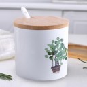 Boîte à épices avec motif de plantes 3 pièces 4