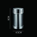 Boîte à épices en acier inoxydable avec couvercle 8 x 4,5 cm récipient de cuisine polyvalent bouteille argentée pour sel et sucre pour usage 3