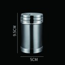 Boîte à épices en acier inoxydable avec couvercle 9,5 x 5 cm récipient de cuisine multifonction bouteille argentée pour le sel et le sucre pour un usage quotidien 3