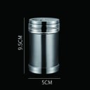 Boîte à épices en acier inoxydable avec couvercle 9,5 x 5 cm récipient de cuisine multifonction bouteille argentée pour le sel et le sucre 3