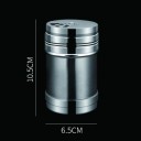 Boîte à épices en acier inoxydable avec couvercle doseur 10,5 x 6,5 cm récipient de cuisine polyvalent bouteille argentée pour sel et sucre 4
