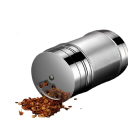 Boîte à épices en acier inoxydable avec couvercle doseur 15 x 6,5 cm récipient de cuisine multifonction bouteille argentée pour sel et sucre 2