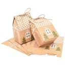 Boîte cadeau de Noël en forme de maison 10 pcs 3