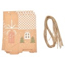 Boîte cadeau de Noël en forme de maison 10 pcs 5