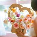 Boîte cadeau pour bouquet avec cœur 10 pcs 6