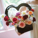 Boîte cadeau pour bouquet avec cœur 10 pcs 3