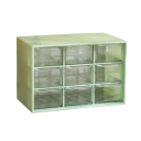 Boîte de rangement de bureau avec 9 compartiments 18x12 cm organisateur en PP pour petits objets, bijoux et fournitures de bureau dans le tiroir ou sur le bureau 2