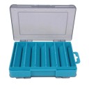 Boîte de rangement double face pour hameçons et appâts 14 x 10,5 x 3 cm Boîte portable compacte avec compartiments Organiseur pour accessoires de pêche Boîte en plastique rigide pour équipements de pêche 3