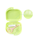 Boîte de rangement portable pour prothèses dentaires Boîte orthodontique Étui pour prothèses dentaires Boîte ventilée avec orifices respirants 8,2 x 7,7 cm 2