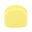 Boîte de rangement portable pour prothèses dentaires Boîte orthodontique Étui pour prothèses dentaires Boîte ventilée avec trous d'aération 8 x 8,5 x 2,7 cm 6