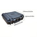 Boîte de rangement pour outils avec rembourrage en mousse 340 × 270 × 100 mm mallette noire de protection pour le rangement des outils et accessoires 3