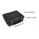 Boîte de rangement pour outils avec rembourrage en mousse 340 × 270 × 125 mm valise noire de protection pour l'organisation des outils et de l'équipement 3