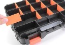 Boîte de rangement pour vis Organiseur en plastique avec compartiments Mallette pour matériel de fixation Boîte à outils portable Boîte de rangement résistante 32,3 x 26,9 x 7,9 cm 2