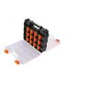 Boîte de rangement pour vis Organiseur en plastique avec compartiments Mallette pour matériel de fixation Boîte à outils portable Boîte de rangement résistante 32,3 x 26,9 x 7,9 cm 3