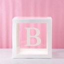 Boîte décorative pour ballons avec lettre 27 x 27 cm 4
