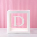 Boîte décorative pour ballons avec lettre 27 x 27 cm 6
