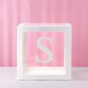 Boîte décorative pour ballons avec lettre 27 x 27 cm 21