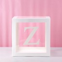 Boîte décorative pour ballons avec lettre 27 x 27 cm 28