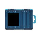 Boîte en plastique compacte et double face pour matériel de pêche 14 x 10,5 x 3,2 cm Organisateur pour hameçons, appâts et plombs Boîte de rangement portable pour accessoires de pêche 5