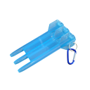 Boîte en plastique transparente pour fléchettes 17x8,5 cm étui résistant avec porte-clés pour pointes souples et flèches jusqu'à 7 mm 5