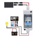 Boîte photovoltaïque solaire IP65 2P 1000 V 25 A HT-2WAY 1 entrée 1 sortie avec disjoncteur et câble 27 cm 2