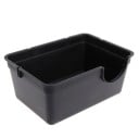 Boîte pour reptiles dans le terrarium Abri en plastique noir avec une ouverture d'entrée en demi-cercle et des coins arrondis Dimensions 13,8 x 9,5 6