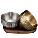 Bol brillante para alimentos 475 ml 12,6 × 6,8 × 6,8 cm de acero inoxidable, bol de servicio para guarniciones, salsas y aperitivos 3