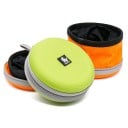 Bol dublu pliabil pentru călătorii pentru câini și pisici Două boluri 1 l și 1,3 l unite cu fermoar Material Oxford și nailon Diametru 4