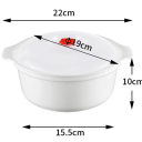 Bol en plastique pour micro-ondes avec couvercle et valve 10 x 15,5 cm Réchauffement des aliments Fermeture sécurisée Couvercle avec vapeur Conservation de la fraîcheur 2