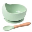 Bol en silicone avec ventouse et cuillère pour enfants 1