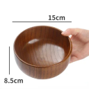 Bol japonez din lemn 690 ml 8,5 x 15 cm Bol cu supă Bol cu tăiței Ramen Bol cu mâncare asiatică Ustensile de bucătărie din lemn 2