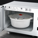 Bol plastic pentru microunde cu capac și supapă 10 x 15,5 cm Încălzirea alimentelor Închidere sigură Capac cu abur Păstrarea prospețimii 3