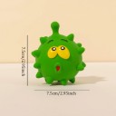 Bola de borracha com apito para cães 7,5 x 7,5 cm com pontas para limpeza dos dentes resistente a mordidas 3