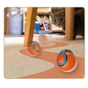 Bola de corrida eléctrica com cauda e sinos para gatos Brinquedo de caça interativo Velocidade ajustável Carregamento USB-C 2