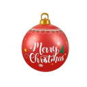 Bola de Natal Inflável 60 x 80 cm Decoração Exterior Gigante com Motivos Clássicos de Inverno Enfeite Suspenso para Festa de Natal 3