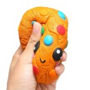 Bolacha antistress para libertar tensão Com rosto sorridente e bolinhas coloridas Poliuretano macio Laranja 11,5 x 5,5 cm 5