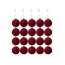 Bolas de Navidad de terciopelo de lujo 20 unidades 6 cm Decoraciones colgantes elegantes para el árbol de Navidad para la decoración festiva del hogar 1