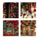 Bolas de Navidad de terciopelo de lujo 20 unidades 6 cm Decoraciones colgantes elegantes para el árbol de Navidad para la decoración festiva 4