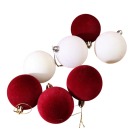 Bolas de Navidad de terciopelo de lujo 20 unidades 6 cm Decoraciones colgantes elegantes para el árbol de Navidad para la decoración festiva 10