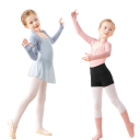 Bolerito de ballet para niña con mangas largas y corte corto, viscosa elástica y elastano, suéter de baile para ballet y calentamiento 9