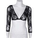 Bolero trasparente da donna con pizzo 2