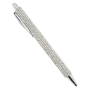 Bolígrafo de 14,4 cm. Bolígrafo de metal dorado rosa con pedrería. Elegante bolígrafo para bodas y regalos. Instrumentos de escritura de lujo para oficina y escuela. 7
