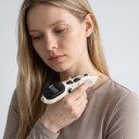 Bolígrafo de acupuntura eléctrico con búsqueda automática de puntos, 3 cabezales de masaje, recargable, pantalla LCD, beige, para acupresión y masaje corporal 7