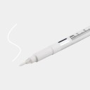 Bolígrafo de marcado para cejas con regla Bolígrafo de plástico blanco para el diseño de cejas y maquillaje permanente líneas precisas 3