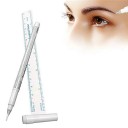 Bolígrafo de marcado para cejas con regla Bolígrafo de plástico blanco para el diseño de cejas y maquillaje permanente líneas precisas 7