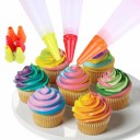 Bolígrafo de silicona para decoración de repostería con 2 boquillas 14,5 × 5,2 cm para cremas, glaseados y chocolate para decorar pasteles 9
