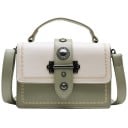 Bolsa crossbody feminina com aba e fivela metálica Bordado decorativo Alça curta e alça longa Couro PU e poliéster 20 x 14 x 10 cm 5