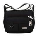 Bolsa crossbody feminina de nylon e poliéster Duas bolsas frontais com fecho Alça ajustável Dimensões 25 x 19 x 9 cm 1