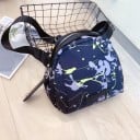 Bolsa crossbody feminina para uso diário Formato arredondado com fecho de zip Alça de tecido larga Nylon e poliéster 22 x 20 x 12 cm 2